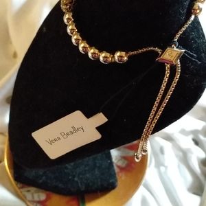 Vera Bradley Baubles slider.  Gold baubles include some black.